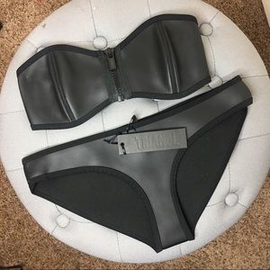 Matte Black Triangle Swimsuit